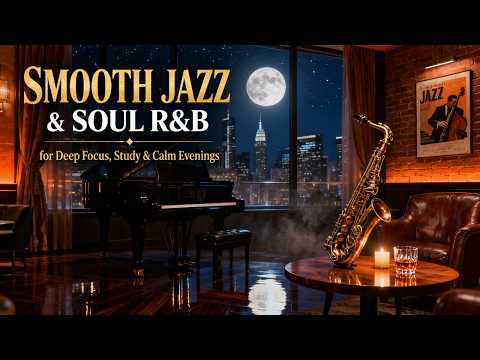 Moonlit Jazz Lounge 🌙 Smooth Jazz & Soul R&B for Deep Focus, Study & Calm Evenings