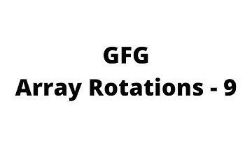 Find the Rotation Count in Rotated Sorted array | Array Rotations - 9