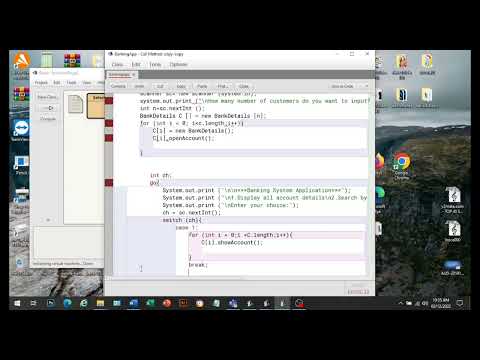 Call Method (Java) in BlueJ for Online Banking System