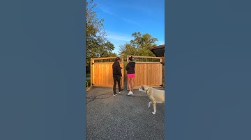 The final step of fencing our backyard!! 😍 we built a driveway gate…  #carpentry #fencing