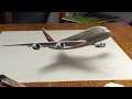 3d painting of an emirates a380  emirates airline