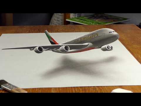 3D Painting of an Emirates A380 | Emirates Airline