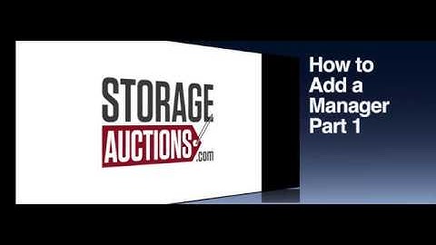 How to add a manager part 1