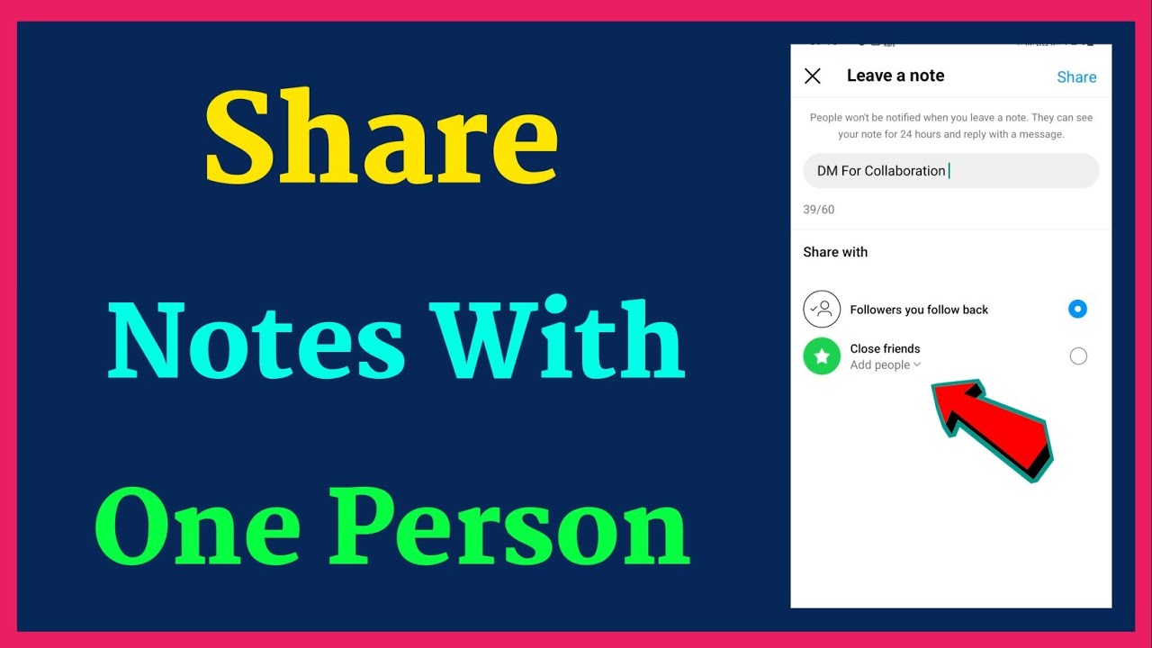 How To Share Notes With On Person On Instagram - YouTube