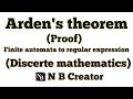 Arden's Theorem & Finite Automata to Regex in Hindi