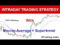 Intraday Trading Strategy EMA Crossover with Supertrend in Hindi || Trading India