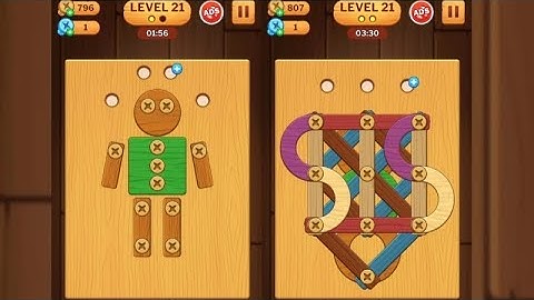 Screw Puzzle: Wood Nut & Bolt - Level 21