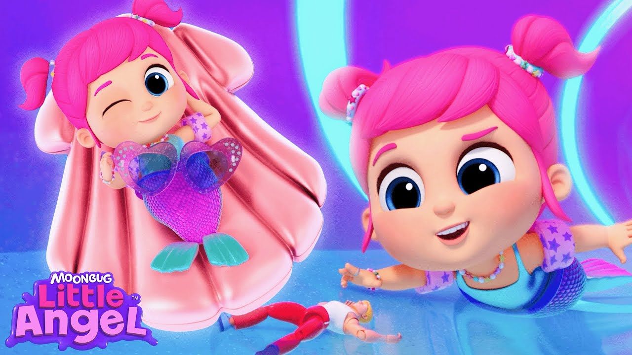 Mermaids Can Do Anything | Songs for Kids! | Little Angel | Moonbug Kids - Girl Power! 🌸🌺🌸