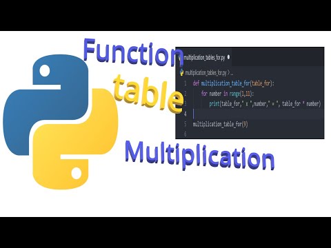 Python Multiplication Tables Function (Fast)