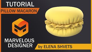 Подушка Макарон за 20 минут. Pillow Macaron in 20 minutes. Marvelous Designer Project screenshot 5