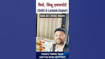 Agri Export Chilli, Lemon Mix Container India Import Export