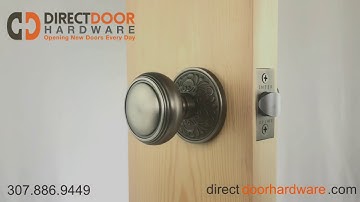 Emtek Norwich Knob with Lancaster Rosette in Pewter