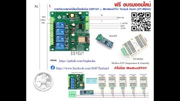 การทำระบบสมาร์ทโฮมเบื้องต้น ด้วย Module Wi Fi ESP12F 4CHRelay+Modbus RTU XYMD2