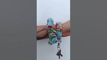 Scrunchie with Matching Scrunchie Wristlet Keyfob #keyfobwristlet #scrunchie #scrunchiekeyfob #short