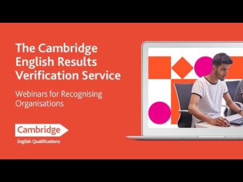 The Cambridge English Results Verification Service