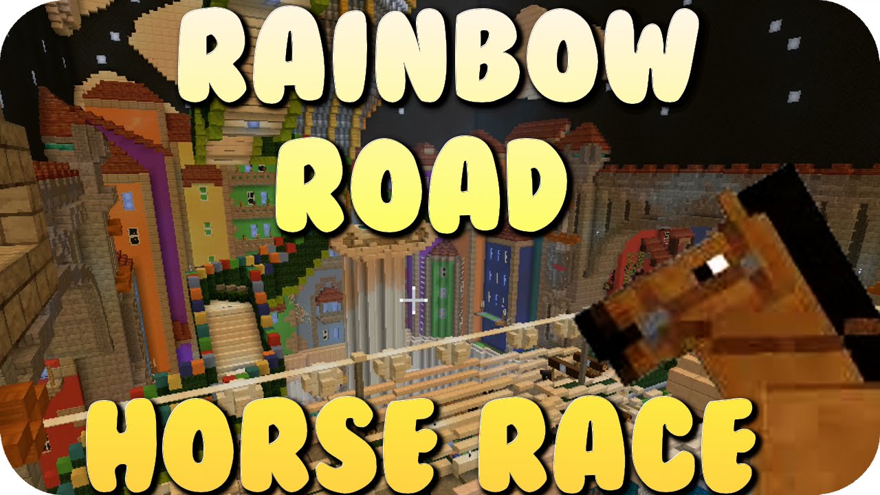 Mario Rainbow Road Horse Race - Minecraft MiniGame