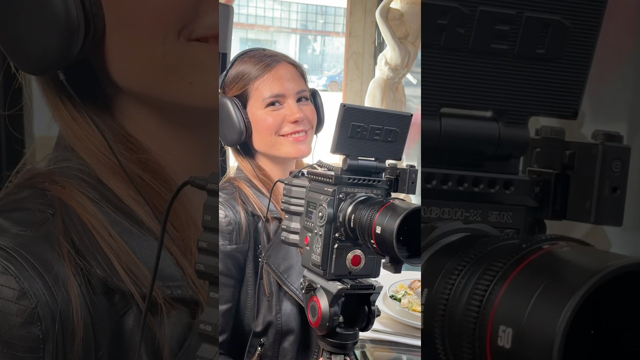 Watching myself on set 