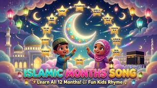 Islamic Months Song for Kids 🌙 | Learn All 12 Islamic Months | Fun Muslim Nursery Rhyme