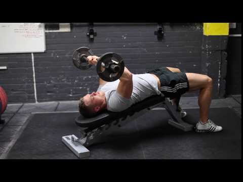 Decline Narrow Grip EZ Bar Bent Arm Pullovers