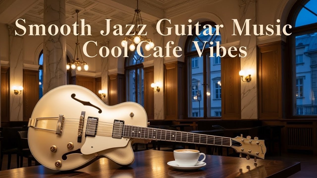Smooth Jazz Guitar Music ☕ Luxury Cafe Vibes for Calm Focus, Study & Work