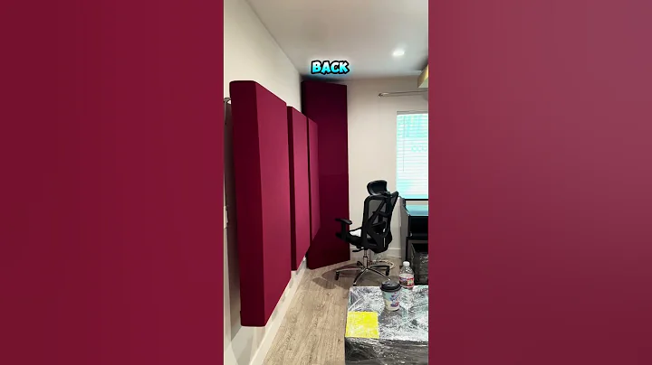 Recording Studio Install Complete With 15 of our 4” Standard Beige & Burgundy Bass Traps!