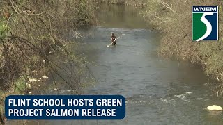 Flint school hosts Green Project salmon release