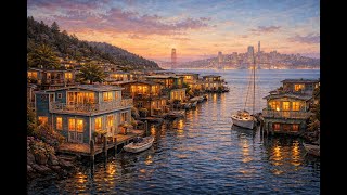 Harbor Lights at Dusk | Fine Art Love in Motion | Screensaver | Framed TV Art screenshot 2