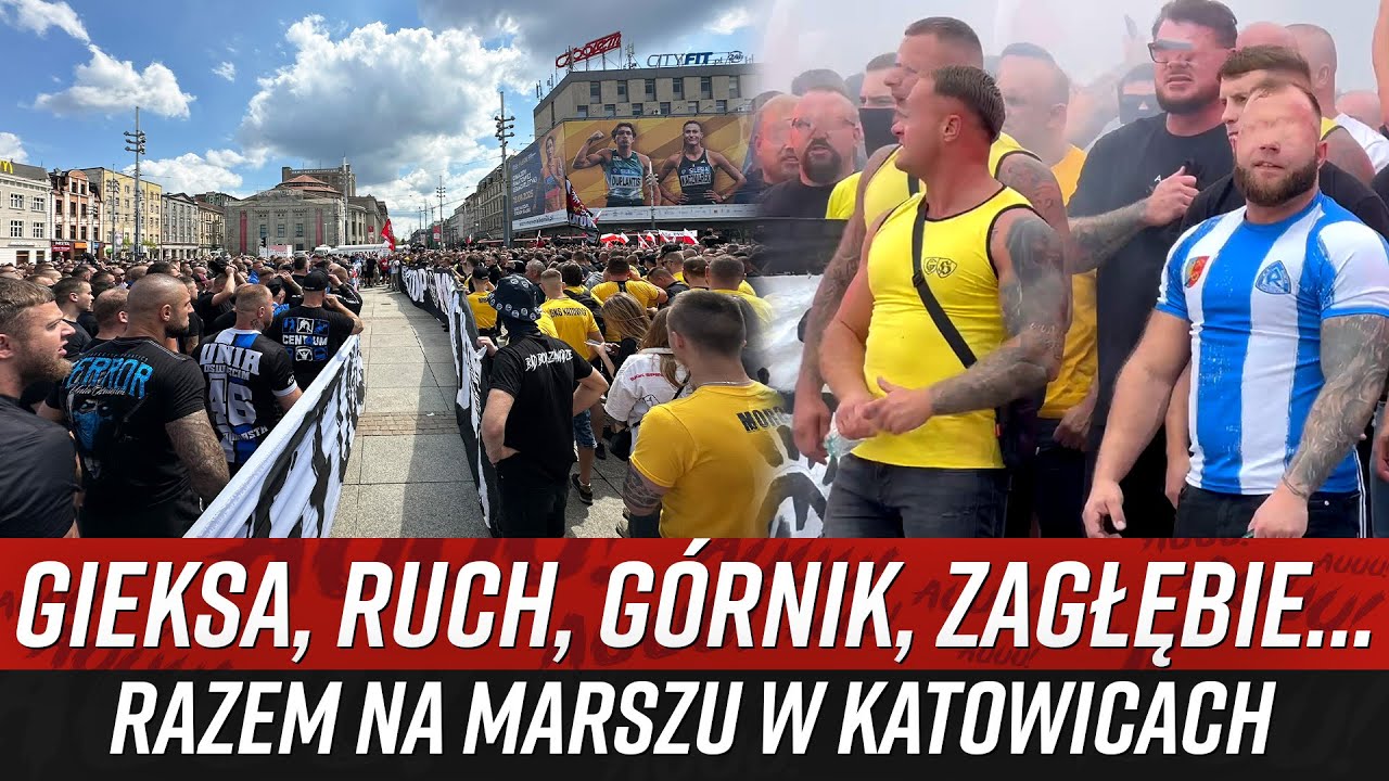 GieKSa, Ruch, Górnik, Zagłębie... razem na marszu w Katowicach (19.07.2025)