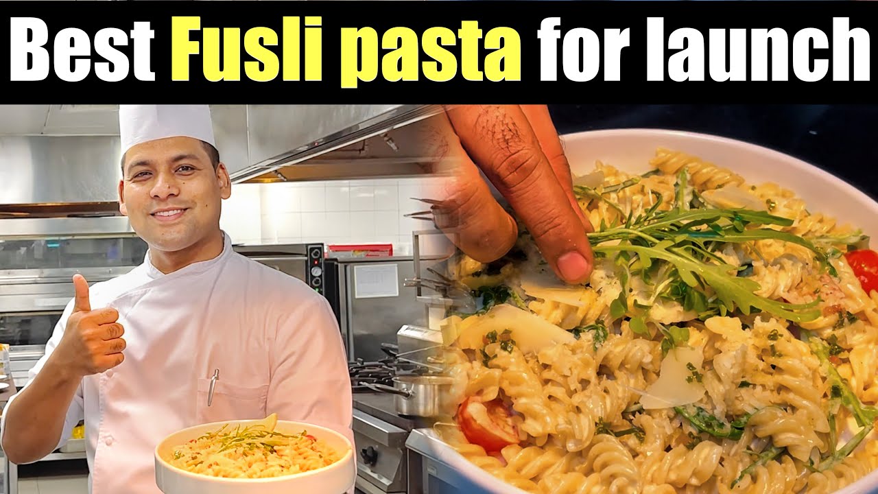 Fusli pasta with arugula🌿 for launch | Best pasta in lemon sauce with delicious Fusli | desivloger