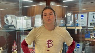 FSU softball - Infielder Devyn Flaherty availability - Feb. 20, 2024
