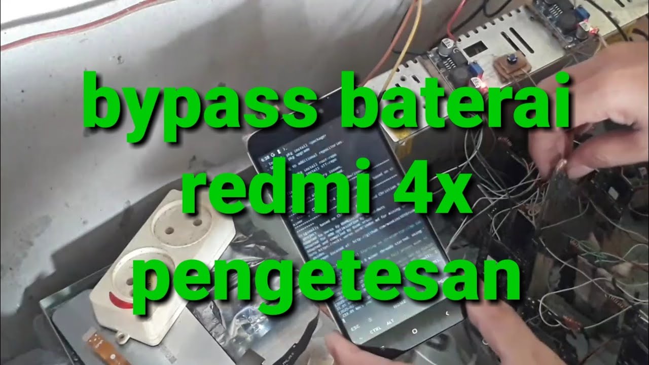 bypass baterai redmi 4x//pengetesan//mining verus dengan mesin hp