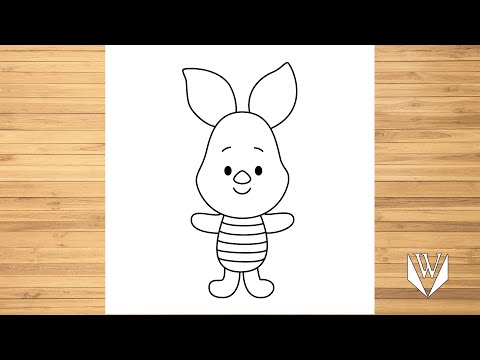 Как нарисовать Пятачок шаг за шагом, Easy Draw | Скачать бесплатно раскраски