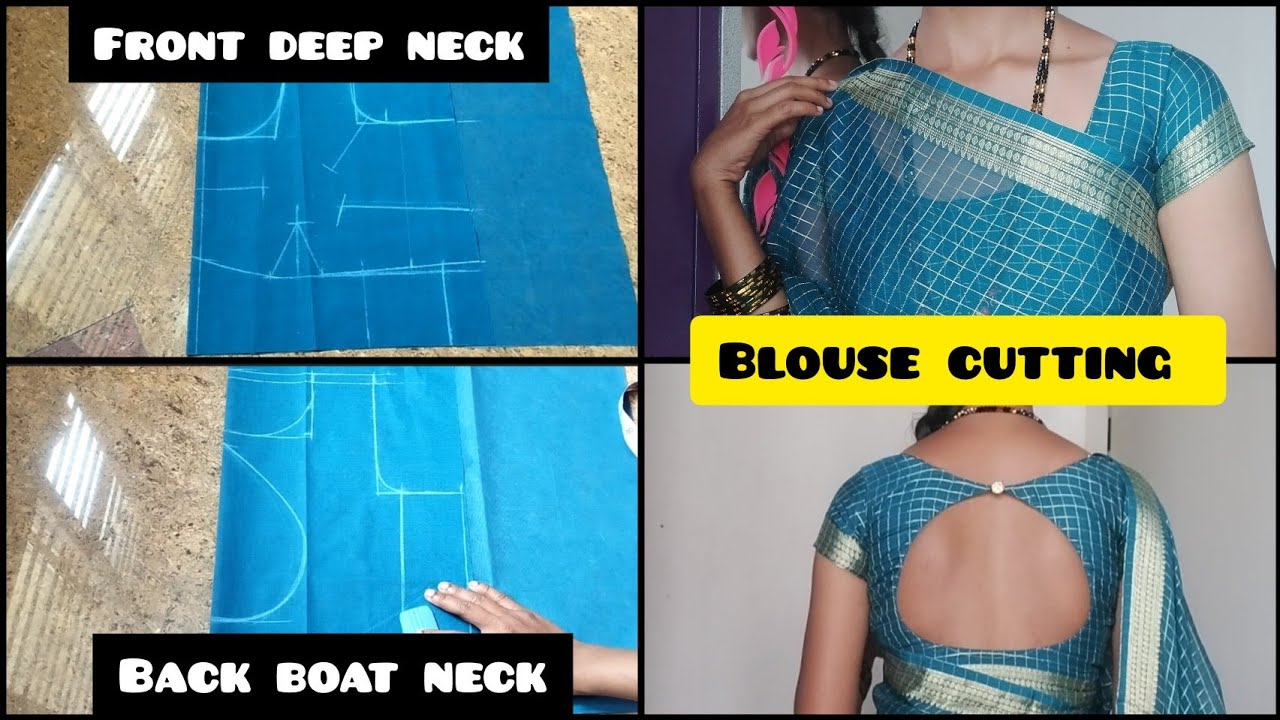 31ಎದೆ ಸುತ್ತಳತೆಯ ಫ್ರೆಂಟ್ ಡೀಪ್ ಬ್ಯಾಕ್ ಬೋಟ್ ನೆಕ್ ಬ್ಲೌಸ್ ಕಟ್ಟಿಂಗ್1st time ಬೋಟ್ ನೆಕ್ ಬ್ಲೌಸ್ ಹೊಲ್ಕೊಂಡಿದಿನಿ