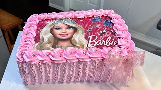 Decoración de pastel de Barbie 🎀