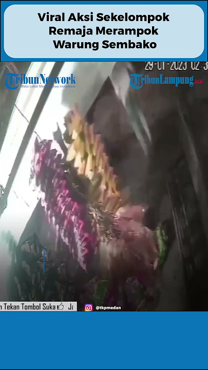 Viral Aksi Sekelompok Remaja Rampok Warung Sembako @TRIBUNLAMPUNGNEWSVIDEO