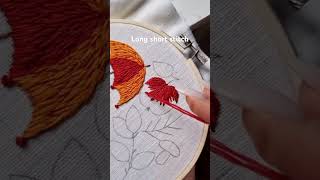 Long short stitch tutorial #embroidery #handmade #handembroidery #stitch #art #craft #needle #fall