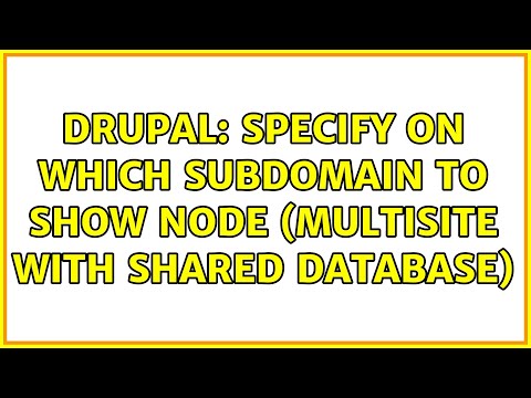 Drupal: Specify on which subdomain to show node (Multisite with shared Database)