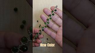 40 | Aurora Bracelet Macro Dark Green Gemstone #jewelry #handmade #bracelet #diy