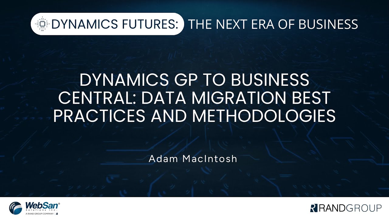 Рекомендации и методологии миграции данных из Dynamics GP в Business Central