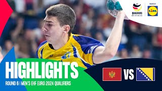 Montenegro vs Bosnia and Herzegovina | Round 6 | Men's EHF EURO 2024 Qualifiers