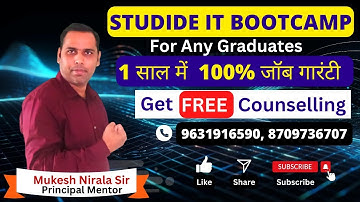 Studide IT Bootcamp : Explained By Mukesh Nirala Sir : Launch Your IT Career In Ranchi