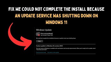 Fix We could not complete the install because an update service was shutting down on Windows 11