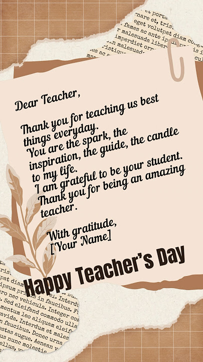 Teacher’s Day Message | Happy Teachers Day Greeting card quote writing  #shorts