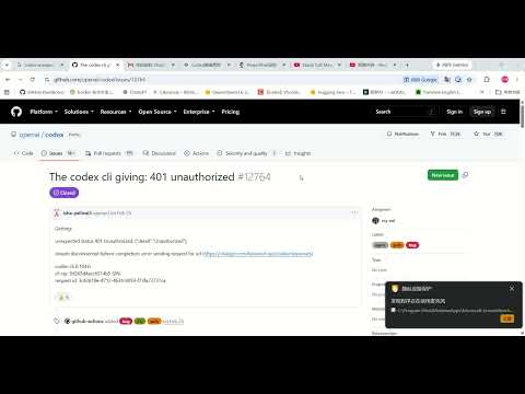 codex unexpected status 401 unauthorized