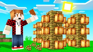 How to Build a MINECRAFT Chocolate FACTORY! (skyblock tips)