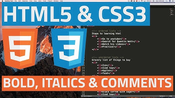 XHTML and CSS Tutorial - 5 - Bold, Italics, and Comments
