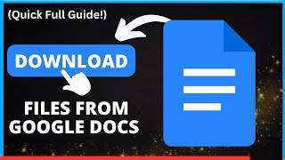 How to Download Files from Google Docs [EASY WAY] | Export Google Docs
