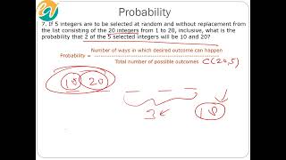 GMAT Quant Question: If 5 integers are to be selected at random and without replacement from the