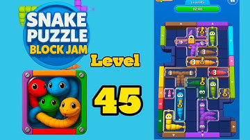 Snake puzzle block jam level 45 solution walkthrough 