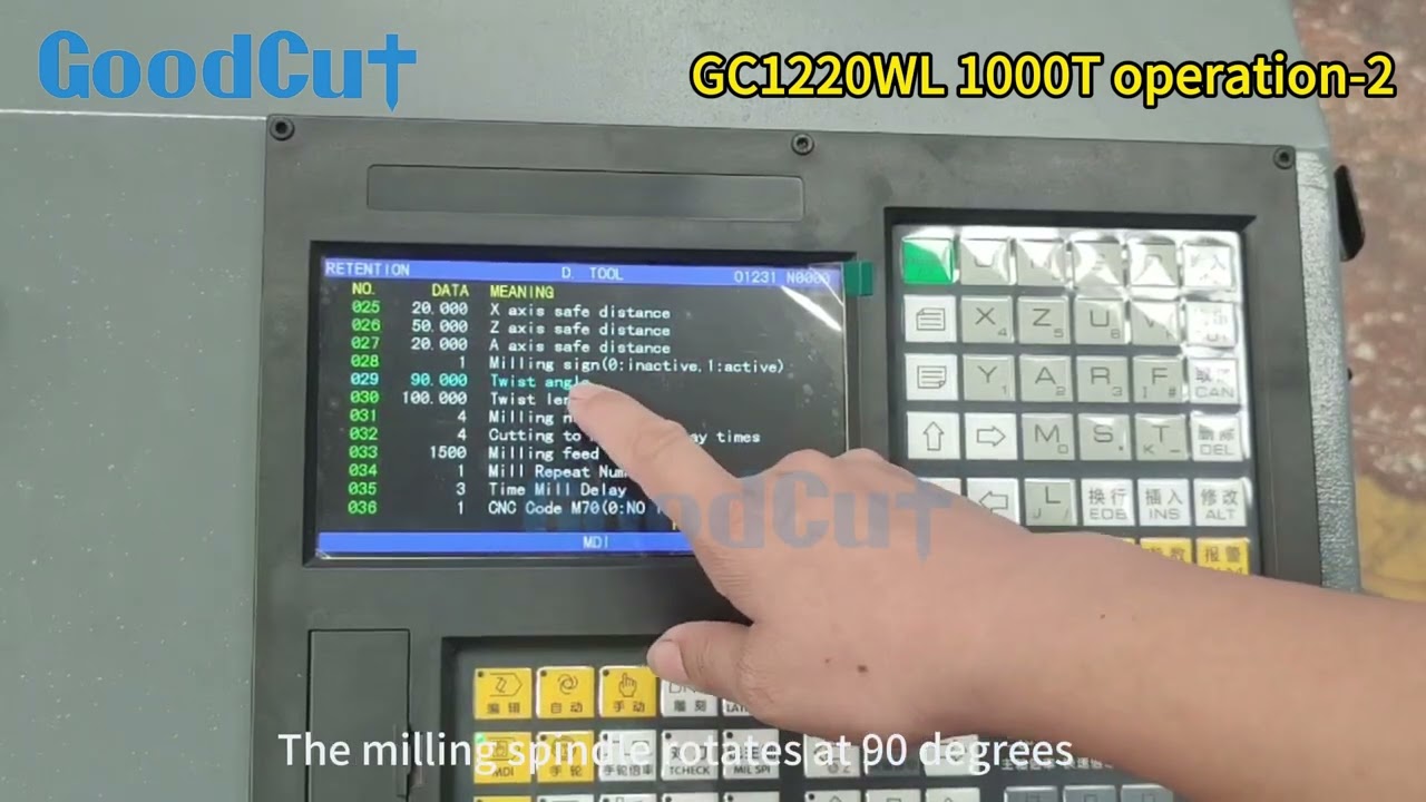 How to use 1000TC 2 GoodCut GC1220WL CNC Wood Lathe Machine 1000TC Operation 2